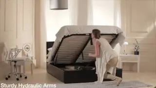Sovereign Stone Fabric Sleigh Ottoman Bed