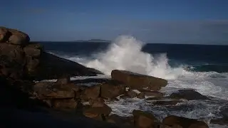 waves near Blowholes at Torndirrup 2020-05-28 (~5m swell)