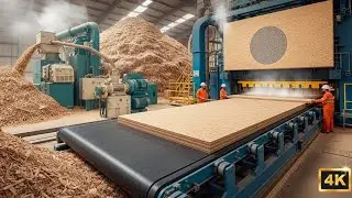 How Particle Board Is Made | Wood Waste to Sustainable Panels - Inside a Modern Factory