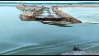 esuka ramp cutting in river in eastgodavari/sand cutting in godavari