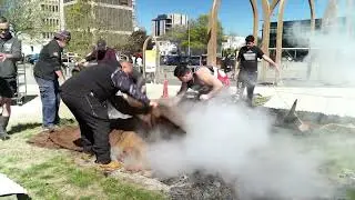 Hāngī preparations for the IWA-ASPIRE Cultural Gala Dinner