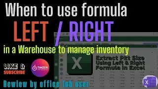 When to Use Left or RIGHT Function in Excel | Split Item Name & PKT Size #Excel #ExcelTips