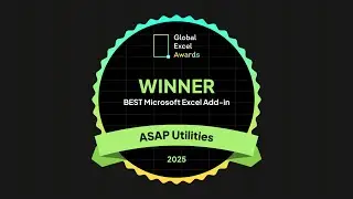 ASAP Utilities crowned 'BEST Microsoft Excel Add-in' at the Global Excel Awards 2025
