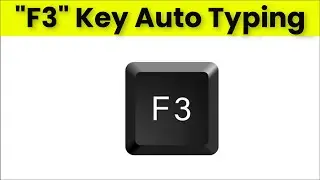 F3 Key Automatic Pressing Issue - F3 Button Automatically Typing Issue On Laptop / Pc