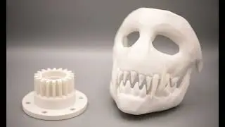 ProductionToGo - Druckvorgang eines Totenkopfes sowie eines Zahnrades mit dem Roboze ARGO 350