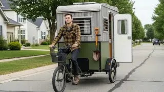 Forget Rent Forever! 🚴&zwj;♂️ This 3-Wheel Bike Camper Is the Future of Affordable Living in 2026 🤯🏠