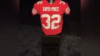 49ers rookies Danny Gray & Ty Davis-Price unveiled their jerseys at Panini Rookie premier