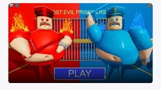 FIRE VS WATER BARRY’S PRISON RUN (OBBY) !!!!!❤️‍🔥🥶