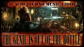 The Genie Is Out Of The Bottle. Ai Acid Techno Music Video.