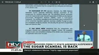 27 government officers from 11 state agencies suspended over sugar scandal