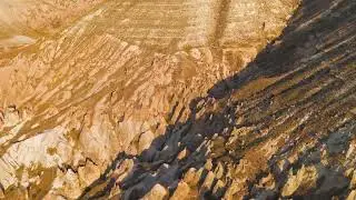 Goreme, Nevsehir, Turkey. Aerial view of unique rock formations and fairy chimneys in Pasabag Val...