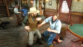 Red Dead Redemption 2 Arthur Starts a Saloon Brawl