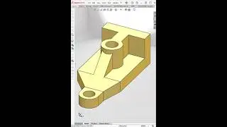 Engineering Drawing Exercise | Third View Construction and 3D Object. Exercise 3.01.01b