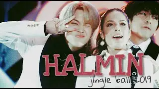 BTS Jimin and Halsey cute moments at Jingle ball 💕