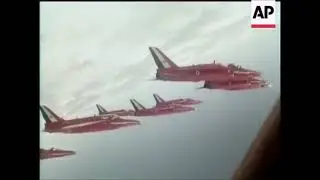 RAF Red Arrows Gnat T.1s 10th Anniversary in 1975