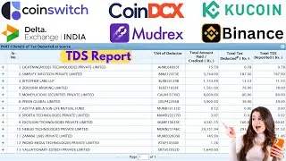 How To Check Crypto 1%TDS On Income Tax Department Website ? CoinDCX , CoinSwitch , Mudrex , Kucoin