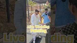 Live wedding painting at maharashtra part - 2 #weddingpainting #livepainting #shivanijaiswalart