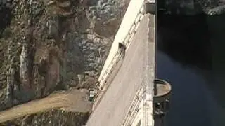 San Vicente Reservoir /Dam Project/ Ariel View Hydro Blaster