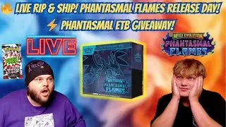 🔥 LIVE RIP & SHIP! PHANTASMAL FLAMES RELEASE DAY! ⚡ PHANTASMAL ETB Giveaway! #giveaway #ripandship