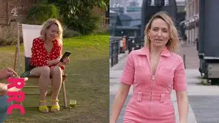 Kate Quilton @open toe yellow sandals