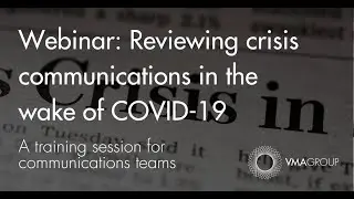 Webinar | Reviewing crisis communications in the wake of COVID-19 with Jonathan Hemus - 26/06/2020