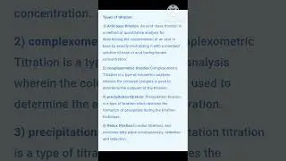 types of titration and definition