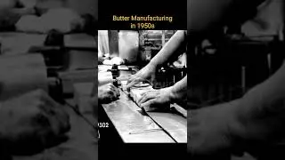 Butter Manufacturing Line in 1950s. #shorts #history #perspective #ww2