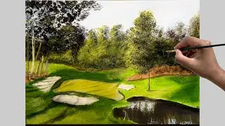 Realistic Acrylic Painting | Acrylic Landscape Painting | Learn To Paint With Yash