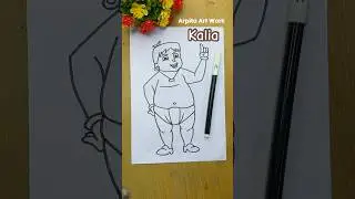 How to draw Kalia || Chota Bheem kalia drawing easy step by step 😍✨ #arpitaartwork #india#bheem