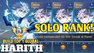 TIPS, TUTORIALS & HOW TO CARRY A FEEDER TEAM USING HARITH SOLO RANK! TOP GLOBAL HARITH - MLBB