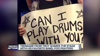 Teen from Troy shares stage with his favorite band &ndash; Foo Fighters