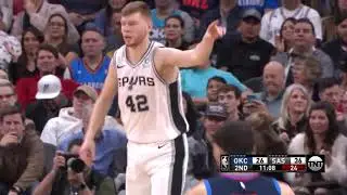 San Antonio Spurs Hit 14 Straight 3 Pointers Against Thunder  2019.01.10