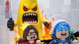Escapando de una banana asesina con nuestras skin mujeres😮 reto de una fan