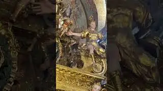 Gigantic Angel statues at St. James the Great 12  Apostles of Christ  Santiago De Compostela Spain