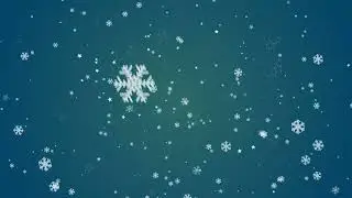Sparkling Christmas Star and New Year snow falling Background Loop | Festive Holiday Visuals