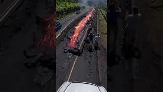 Lava River Slices Hawaii Highway 🌋🚗 Phone Footage You Won&rsquo;t Believe!