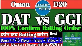 dat vs ggi | DAT vs GGI Dream11 Prediction | DAT vs GGI Dream11 | DAT vs GGI Player Stats | #dream11