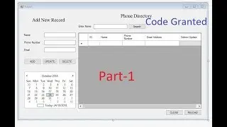 | Create Phone Directory using Text File [Part 1] | Creating User Interface of Phone Directory