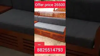 wooden corner sofa set offer price 26500 #furniture #sofa #chennai