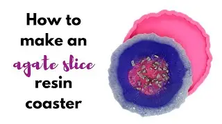 Geode agate slice resin coaster DIY