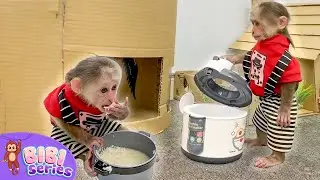 Chef BiBi cooks rice for her friends