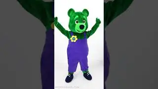 Green Bear Mascot Costume