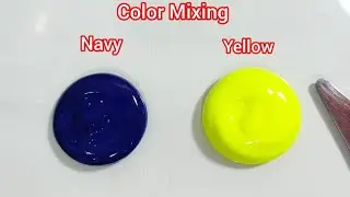 Guess the final color 🎨 | Yellow color 💛 | Art video | Color mixing video | Paint mixing video 