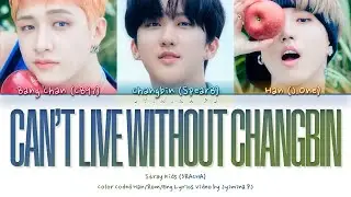 3RACHA (쓰리라차) - 'Can't Live Without Changbin (Full Ver.)' Lyrics (Color Coded_Han_Rom_Eng)