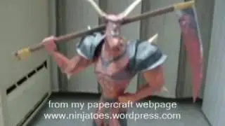 Free Halloween 2019 papercraft: free Dungeon Keeper 2 Horned Reaper devil demon
