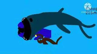 Fish Eating fish eater monster size comparison logo ramake speedrun be like