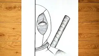 How To Draw Deadpool Easy Step By Step | Deadpool half face drawing easy tutorial with pencil