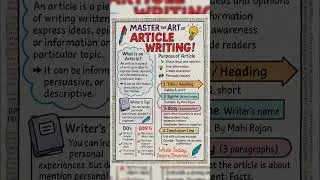 Article writing - #englishlanguage #articlewriting #english #englishgrammar #language #education
