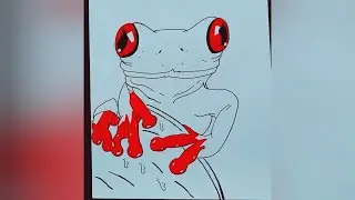 Dumpy White And Red Tree Frog Drawing | se&ntilde;orfrogs Red Frog