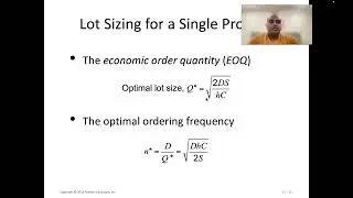 Production Lot sizing model